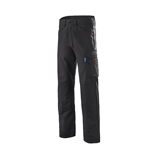 Pantalon Kross Line multipoches noir tissu 65% coton et 35% polyester