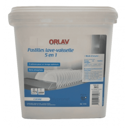 Pastilles Lave Vaisselle 5 en 1 seau de 3 kg ORLAV