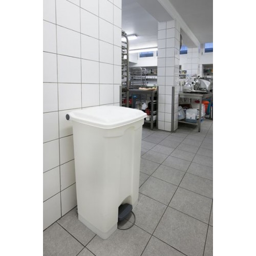 Collecteur à pédale 90L Blanc HACCP cuisine Collecteur à pédale 90L Blanc HACCP cuisine