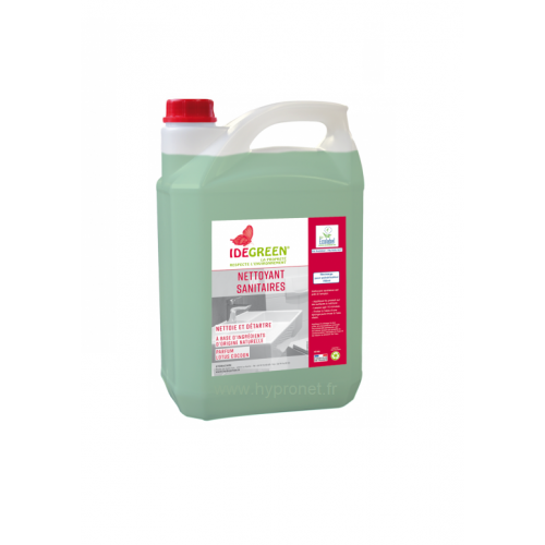 IDEGREEN Nettoyant Surfaces Sanitaires écolabel bidon de 5 litres IDEGREEN Nettoyant Surfaces Sanitaires écolabel bidon de 5 litres