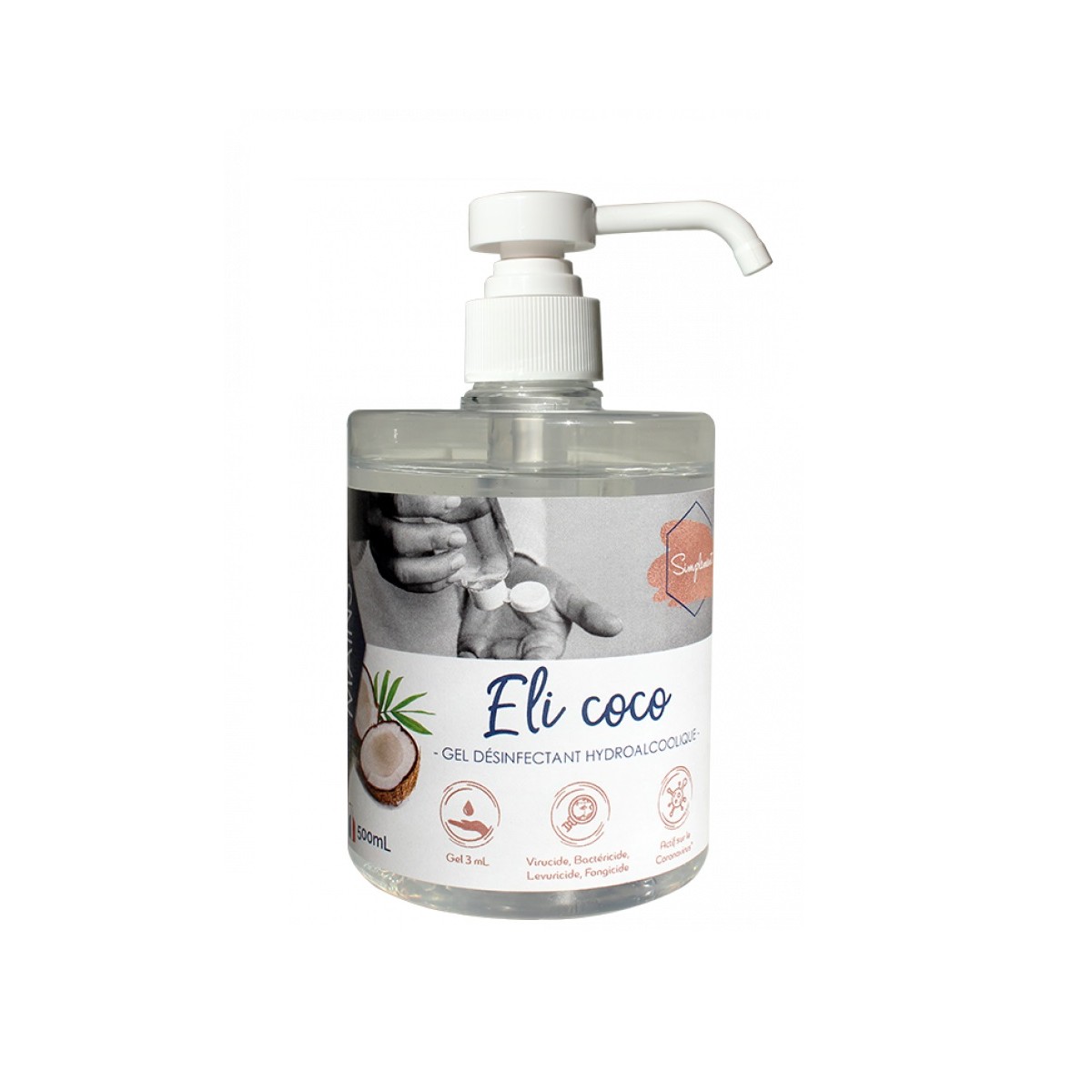 Eli COCO Gel hydroalcoolique 500 ml parfumé coco