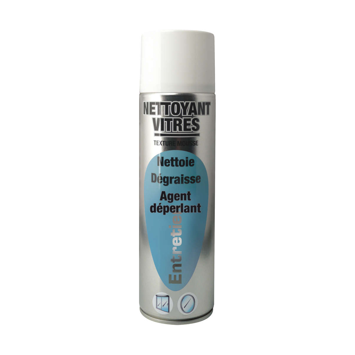 Spray Lave-vitre 3en1 5five - Format Pratique Avec Raclette Et Recharge, Gris