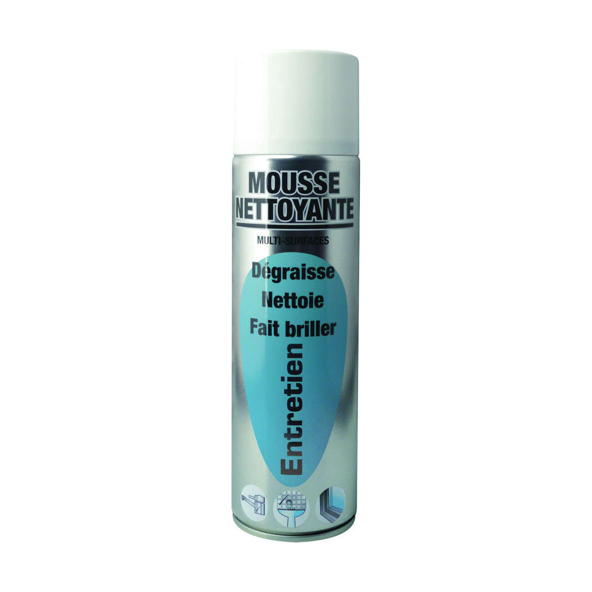 Mousse nettoyante multisurfaces en aérosol de 500 ml