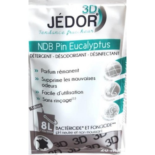 Detergent 3D dose de 20ml NDB Jedor Pin-Eucalyptus Detergent 3D dose de 20ml NDB Jedor Pin-Eucalyptus