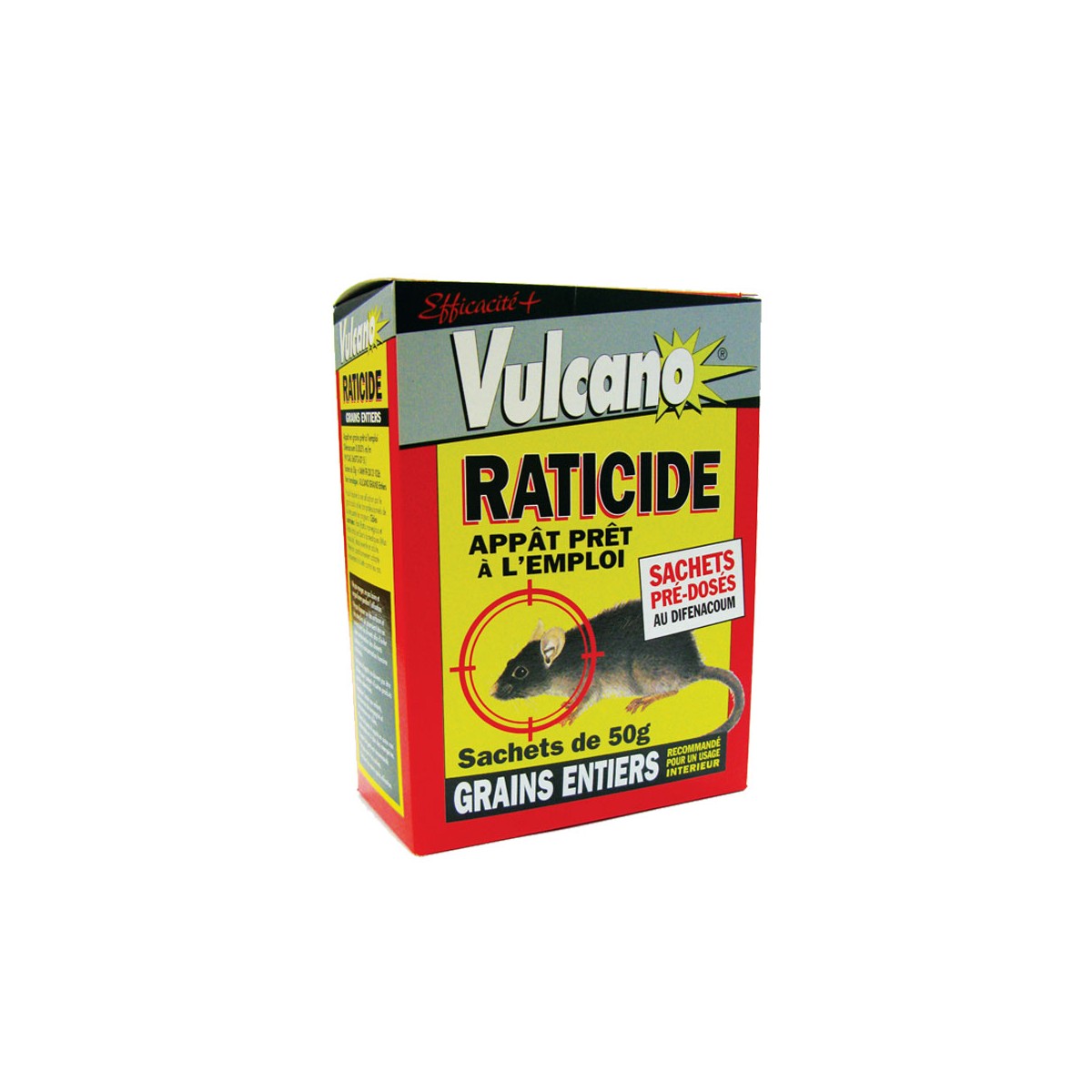 Raticide en grains dispersible 6 sachets de 25g - Vulcano