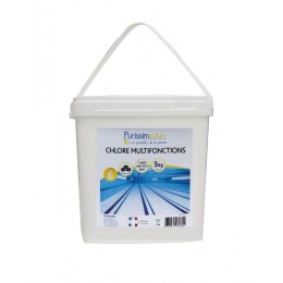 Galet chlore multifonctions 250g seau de 5 KG Purissimeau