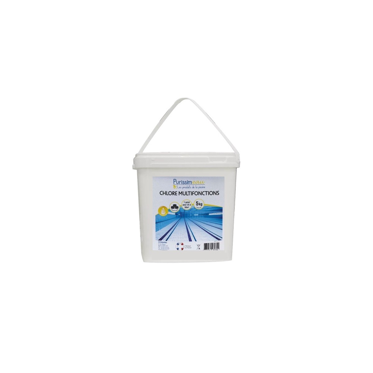 Galet multi fonctions chlore floculant algicide piscine 5 kg