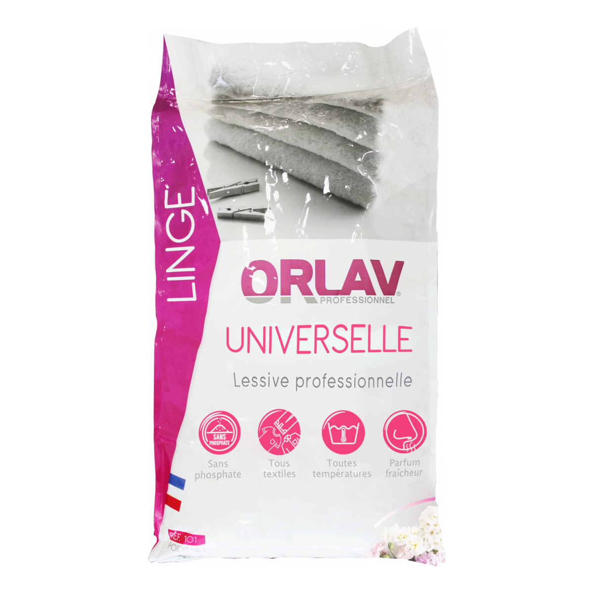 ORLAV lessive poudre blanc et couleur sac de 20 kg