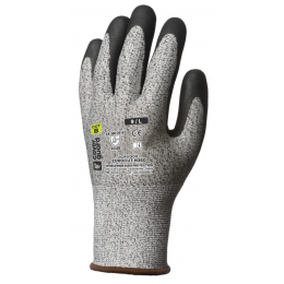 FUZZIO® 20 paires de gants de travail EN388 enduits avec clip pour gants L|9, Noir 