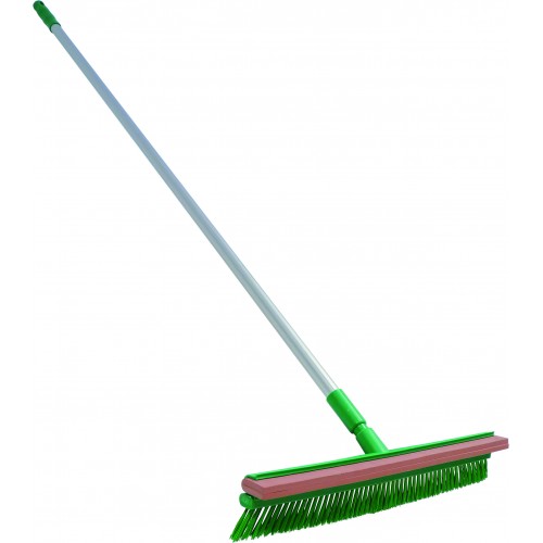 Raclette Brosse Pro jardin 55 cm avec manche alu 1m50