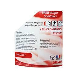 ORLAV multi-usages sanitaire fleurs blanches jasmin