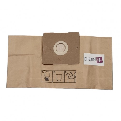 Sac aspirateur compatible QUIGG - LIDL VC50007- pochette de 10 sacs papier Bournoville - 2