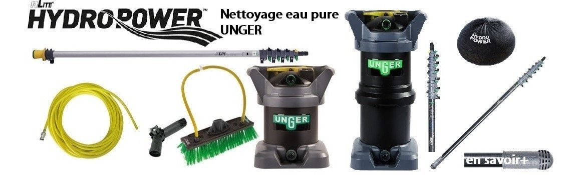 Nettoyage vitre eau pure nLite HydroPower Unger