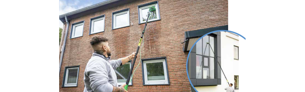 Perche télescopique en carbone pour le lavage eau pure des vitres