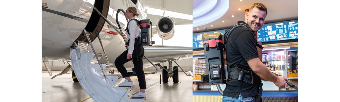 Aspirateur dorsal poussière professionnel