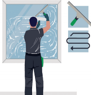 Le lavage vitre à l’américaine