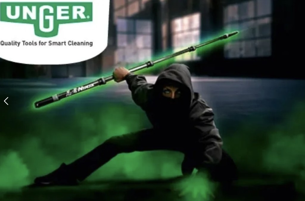 La perche de lavage vitre en Carbone NINJA by UNGER